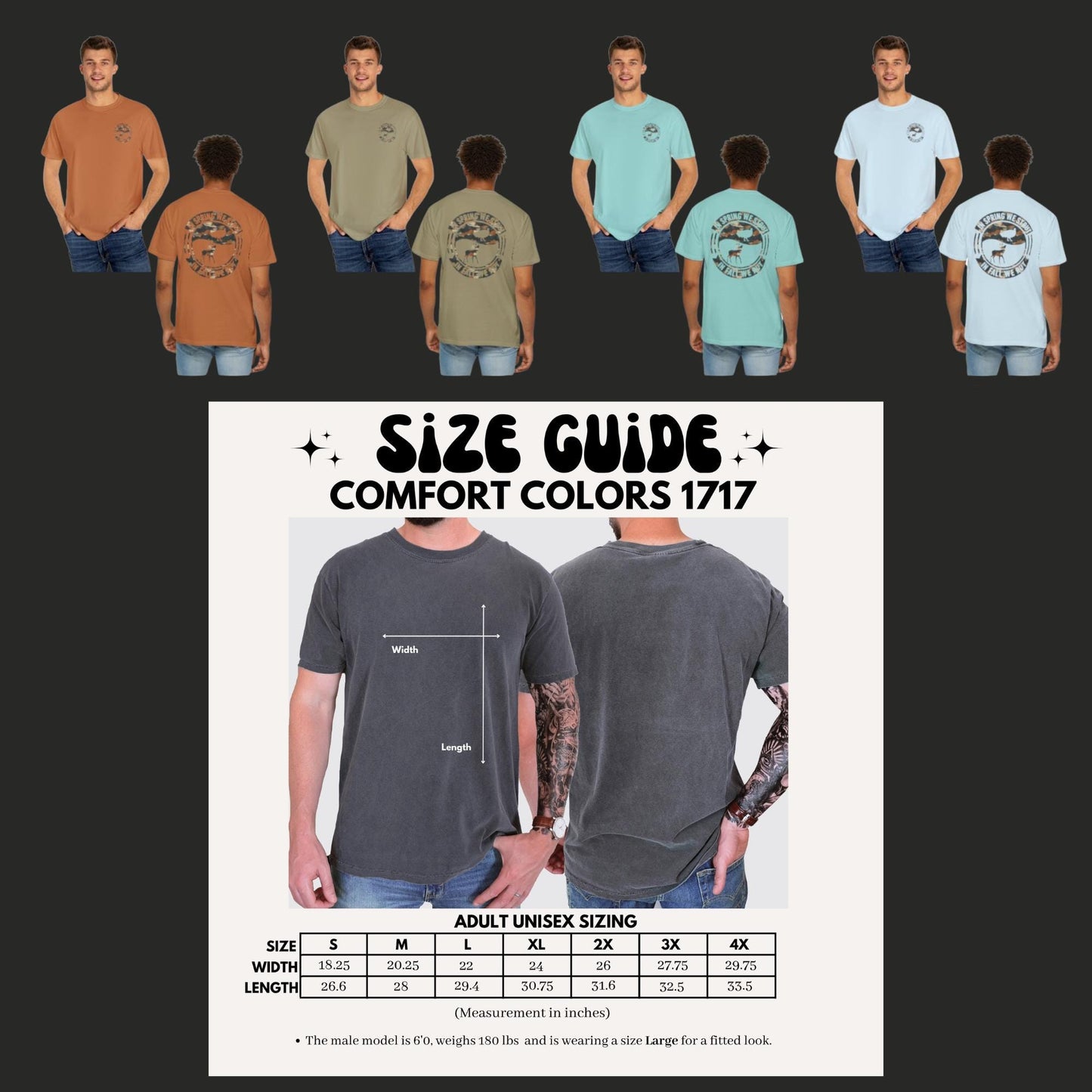 Comfort Colors Hunting Season Shirt: Deer & Turkey Hunter Gift