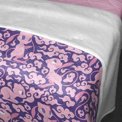 Mew Fleece Blanket Home Decor Throw Blanket Bedroom Decor Baby Blanket Cute Ancient Mew Blanket Gifts