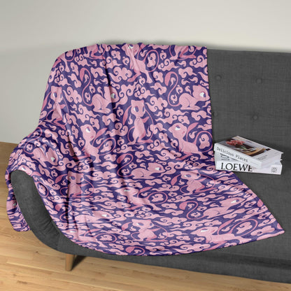 Mew Fleece Blanket Home Decor Throw Blanket Bedroom Decor Baby Blanket Cute Ancient Mew Blanket Gifts