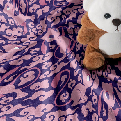 Mew Fleece Blanket Home Decor Throw Blanket Bedroom Decor Baby Blanket Cute Ancient Mew Blanket Gifts