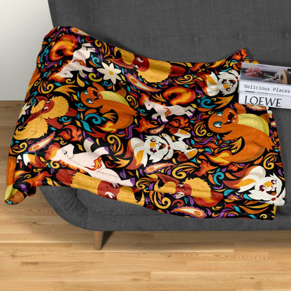 Charmander Fleece Blanket Home Decor Scorbunny Blanket Throw Blanket Cute Baby Blanket Charmander Blanket Gifts