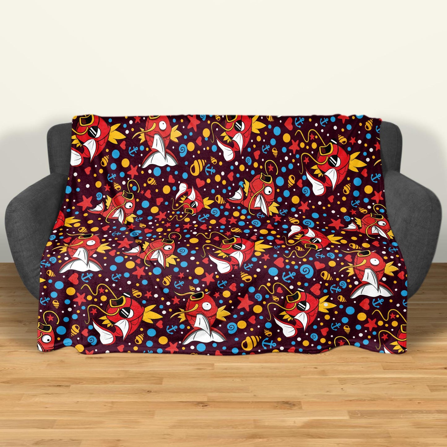 Magikarp Fleece Blanket Home Decor Throw Blanket Cute Baby Blanket Cute Magikarp Blanket Gifts