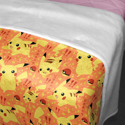 Pikachu Fleece Blanket Home Decor Throw Blanket Bedroom Decor Baby Blanket Yellow Pikachu Blanket Gifts