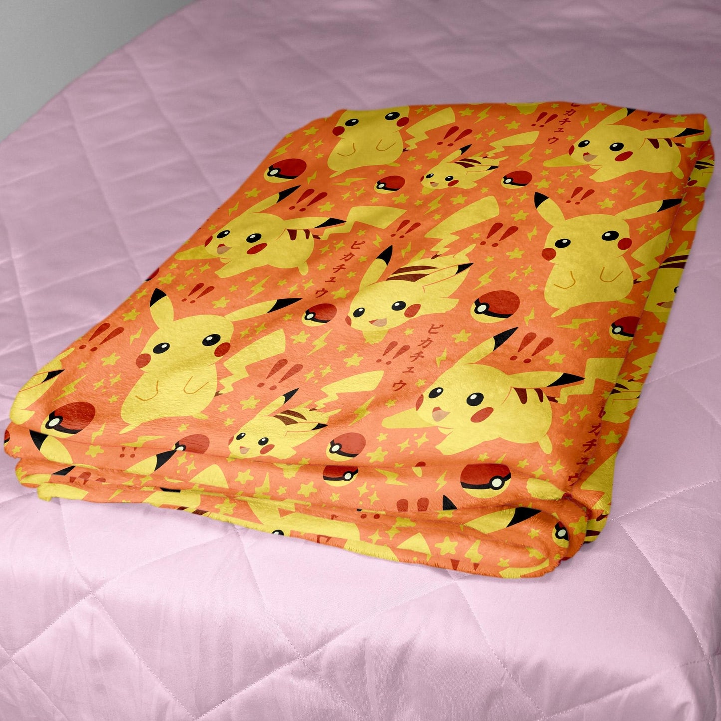 Pikachu Fleece Blanket Home Decor Throw Blanket Bedroom Decor Baby Blanket Yellow Pikachu Blanket Gifts