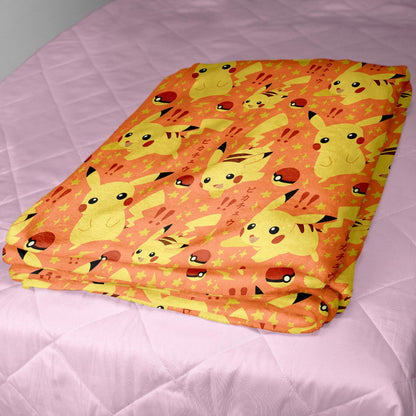 Pikachu Fleece Blanket Home Decor Throw Blanket Bedroom Decor Baby Blanket Yellow Pikachu Blanket Gifts