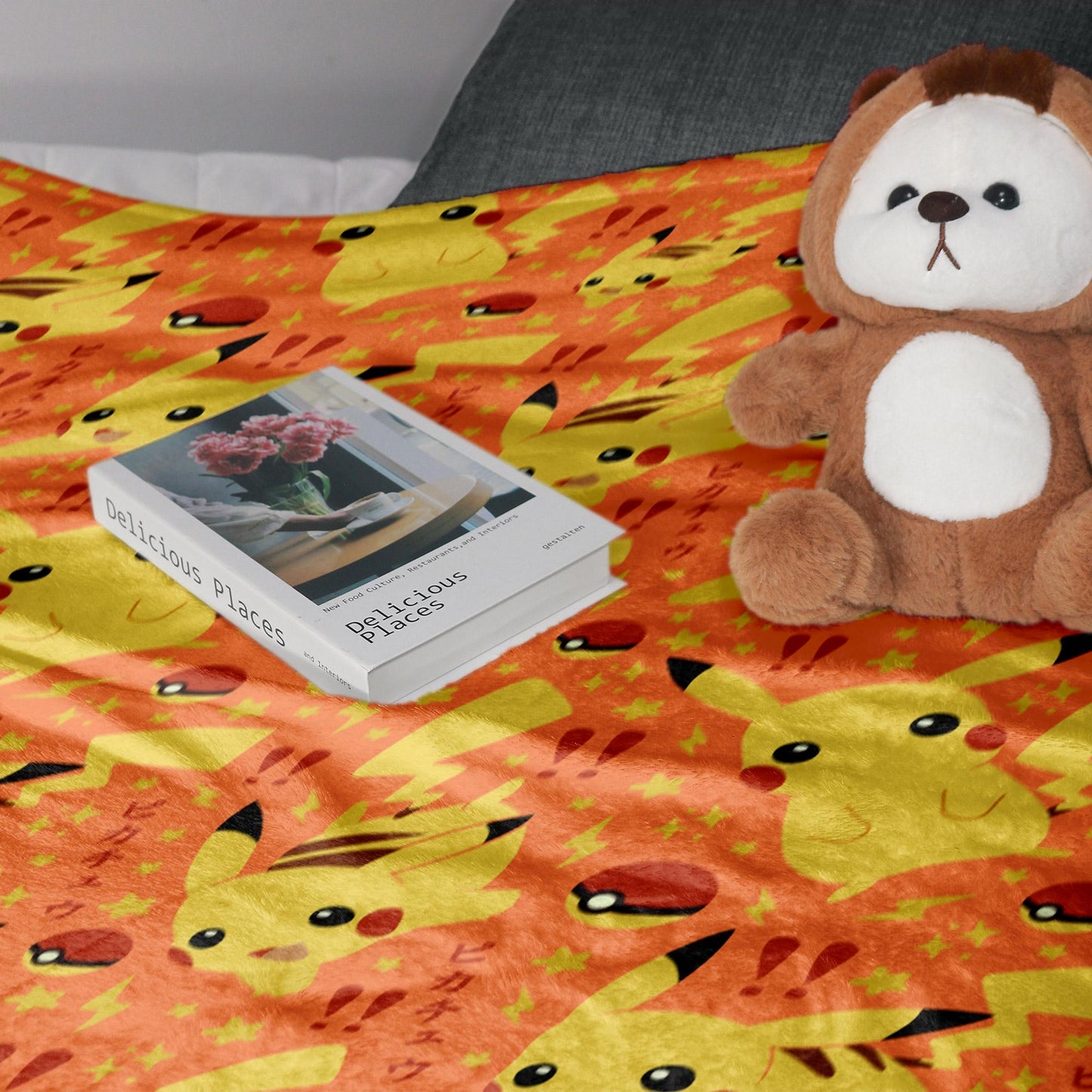 Pikachu Fleece Blanket Home Decor Throw Blanket Bedroom Decor Baby Blanket Yellow Pikachu Blanket Gifts