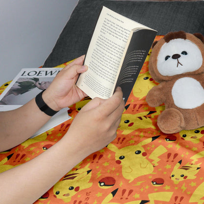 Pikachu Fleece Blanket Home Decor Throw Blanket Bedroom Decor Baby Blanket Yellow Pikachu Blanket Gifts