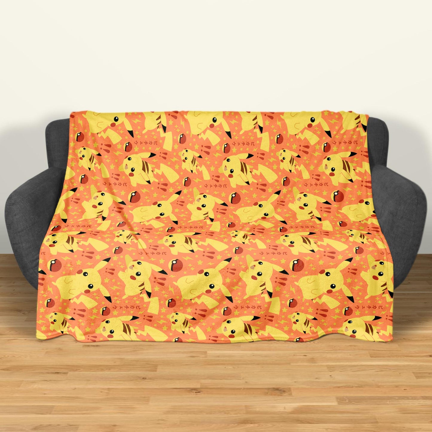 Pikachu Fleece Blanket Home Decor Throw Blanket Bedroom Decor Baby Blanket Yellow Pikachu Blanket Gifts
