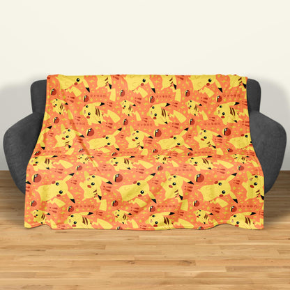 Pikachu Fleece Blanket Home Decor Throw Blanket Bedroom Decor Baby Blanket Yellow Pikachu Blanket Gifts