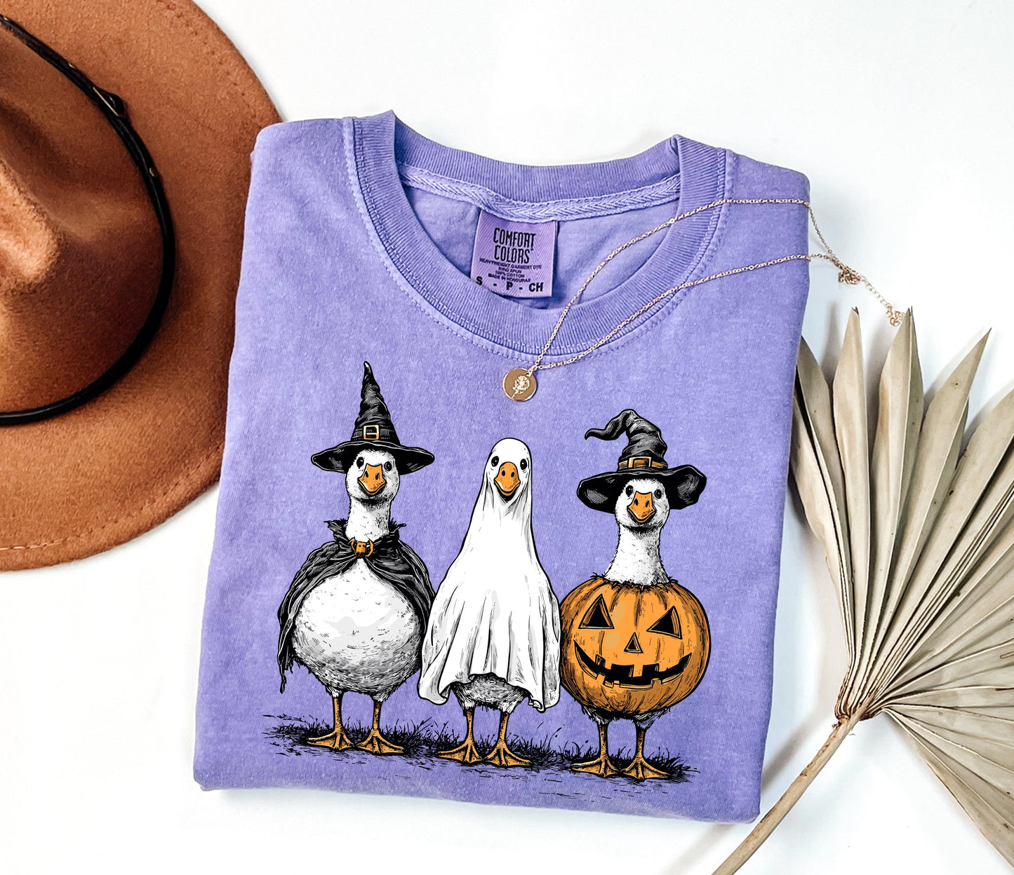 Comfort Colors® Spooky Goose Shirt, Funny Halloween Goose Shirt, Goose in Halloween Costumes Shirt, Cute Horror Shirt, Spooky Goose