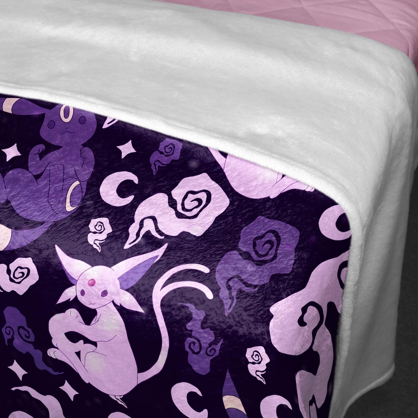 Umbreon Fleece Blanket Home Decor Espeon Blanket Throw Blanket Cute Baby Blanket Bedroom Decor Cotton Blanket Umbreon Blanket Gifts