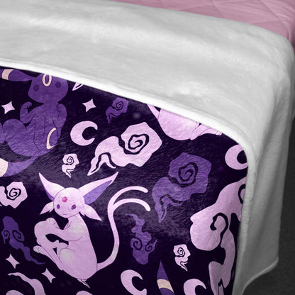 Umbreon Fleece Blanket Home Decor Espeon Blanket Throw Blanket Cute Baby Blanket Bedroom Decor Cotton Blanket Umbreon Blanket Gifts