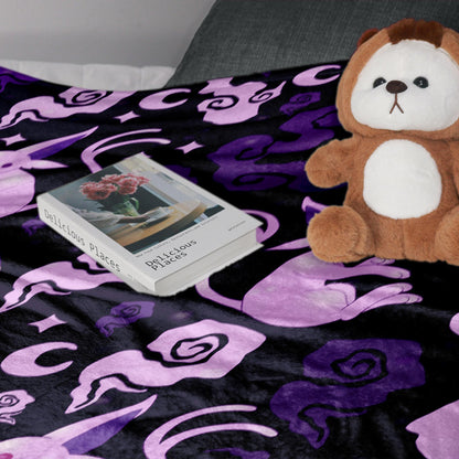 Umbreon Fleece Blanket Home Decor Espeon Blanket Throw Blanket Cute Baby Blanket Bedroom Decor Cotton Blanket Umbreon Blanket Gifts