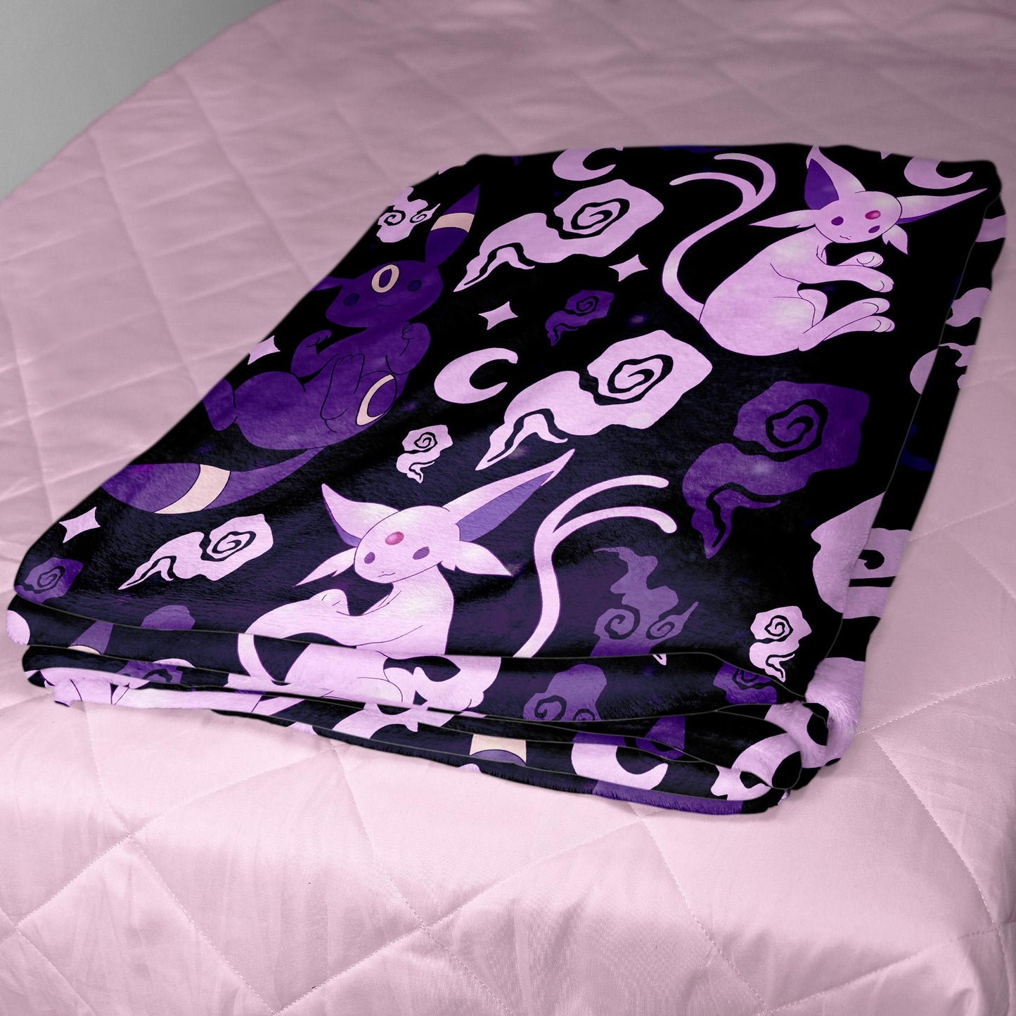 Umbreon Fleece Blanket Home Decor Espeon Blanket Throw Blanket Cute Baby Blanket Bedroom Decor Cotton Blanket Umbreon Blanket Gifts