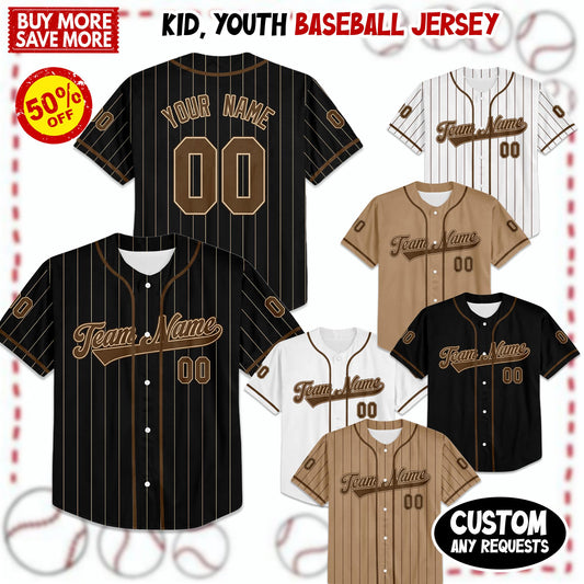 Personalized Brown Baseball Jersey, Custom Summer Tour 2025 Jersey, Wedding Jerseys, Baseball Shirt for Fans of All Ages, Vintage Jersey