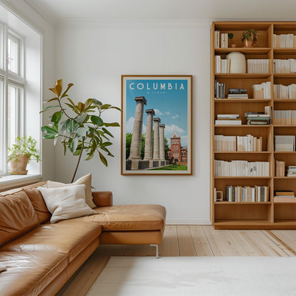 Columbia Missouri Poster, Columbia Wall Art Print | Vintage Missouri Travel Poster | Columbia Print, College Town Gift