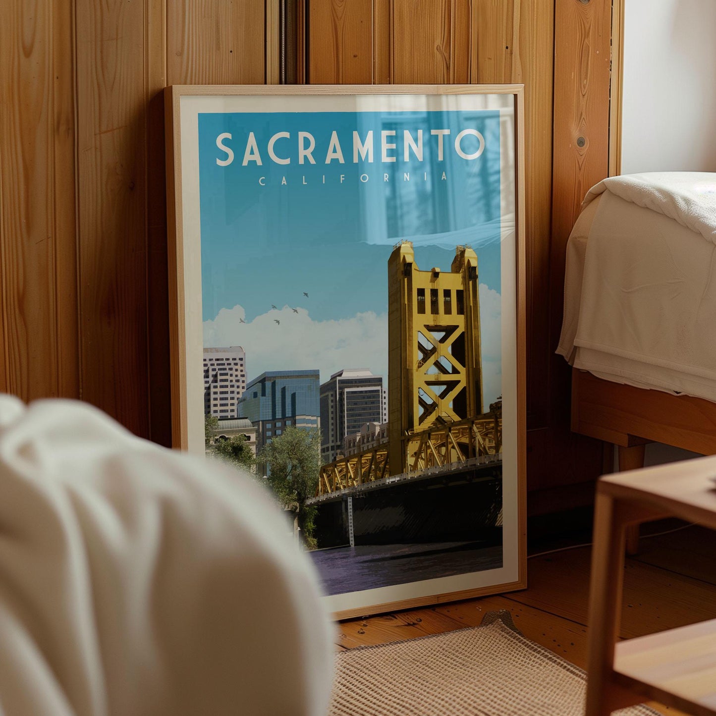 Sacramento Travel Poster, Sacramento Print, Sacramento Wall Art Canvas, Sacramento Gift, Sacramento Map, Sacramento California Postcard