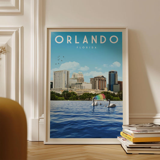 Orlando Poster, Orlando Wall Art Print | Vintage Florida Travel Poster | Orlando Print, Sunshine State Gift