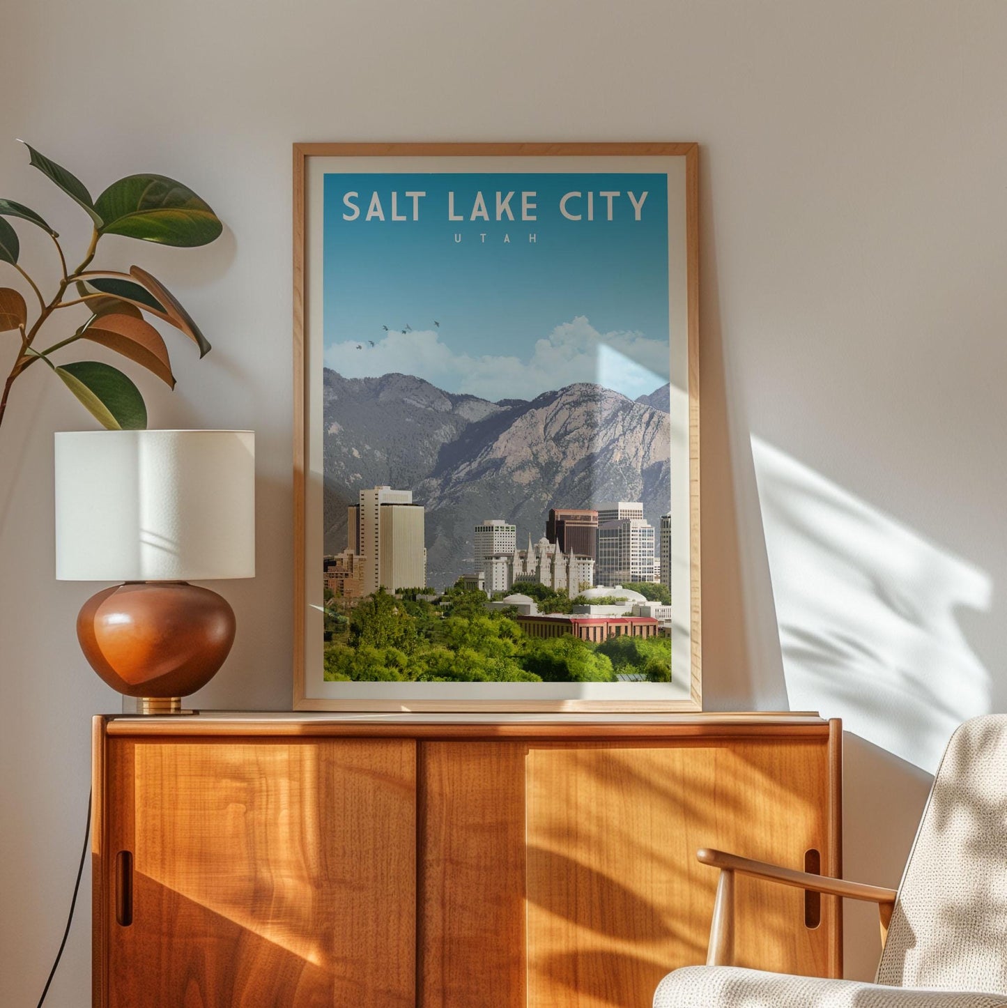 Salt Lake City Travel Poster, Salt Lake City Print, Salt Lake City Art, Utah Art Poster, SLC Wall Decor, Salt Lake Artwork, Salt Lake Gift