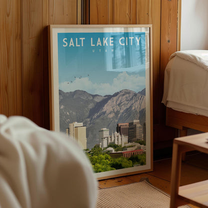Salt Lake City Travel Poster, Salt Lake City Print, Salt Lake City Art, Utah Art Poster, SLC Wall Decor, Salt Lake Artwork, Salt Lake Gift