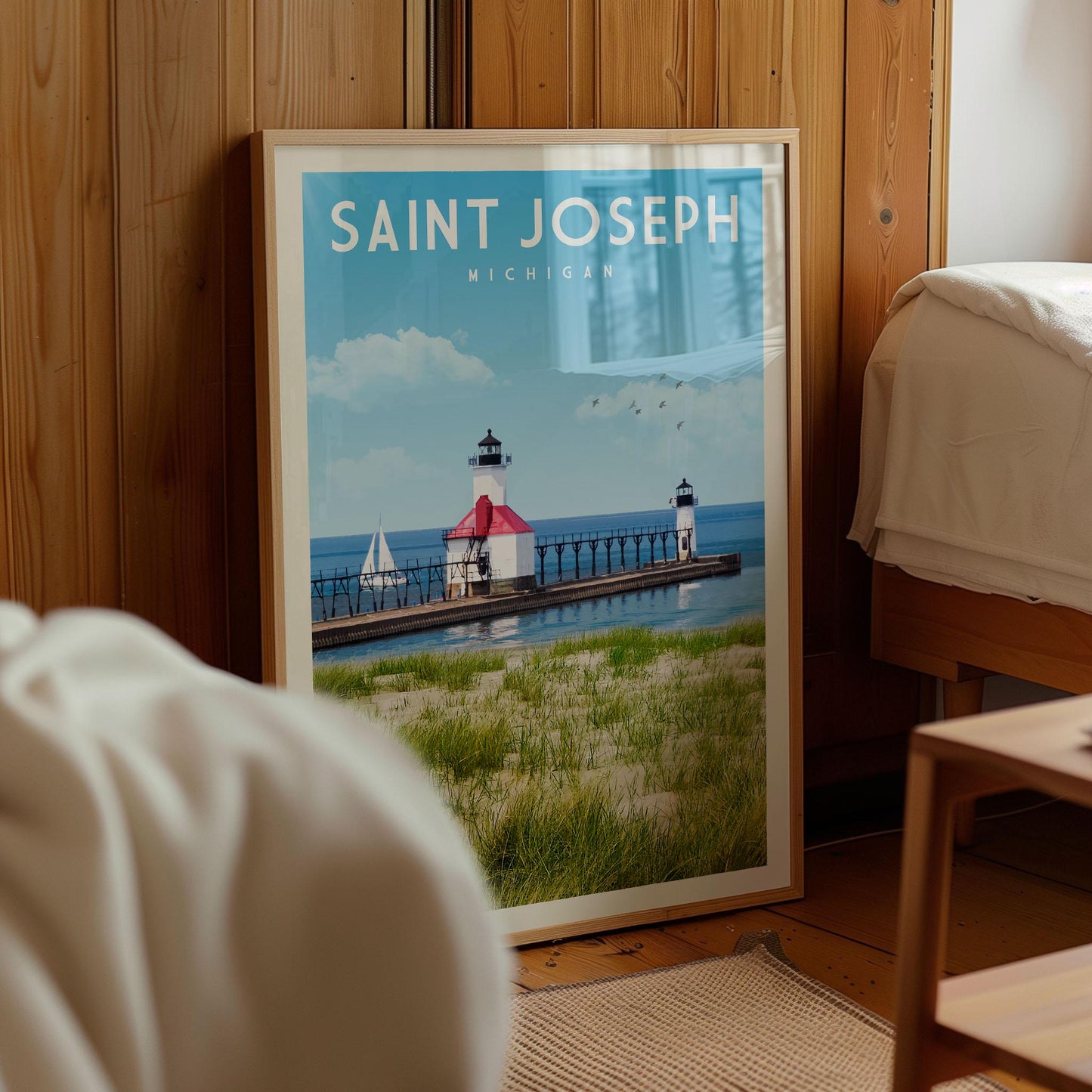 St Joseph Poster, St Joseph Print, St Joseph Wall Art, St Joseph Decor, St Joseph Gift, St Joseph Travel Poster, Michigan Gift