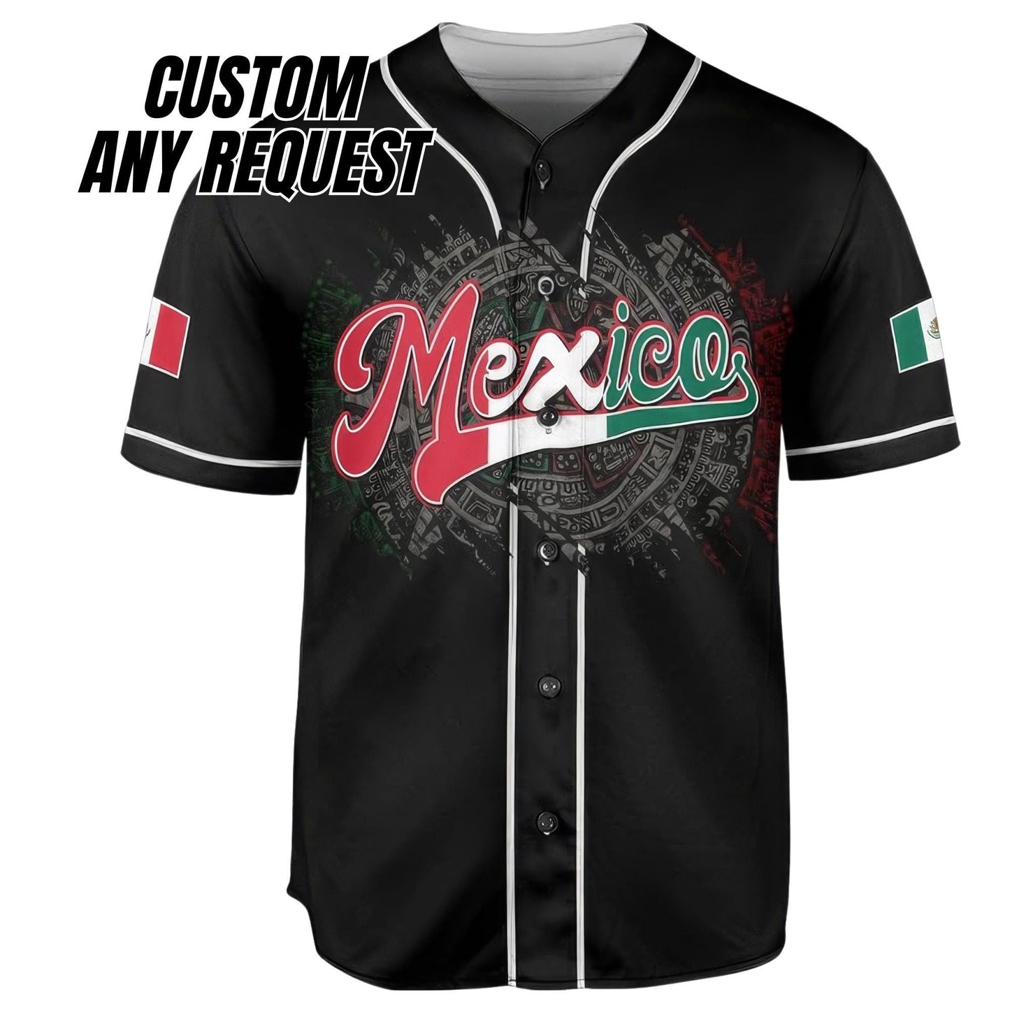 Personalized Baseball Jersey Mexico,Custom Team Name Number Mexican Jersey Shirt for Men Women Youth Kid Game Day Outfit For Mexico Fans B2