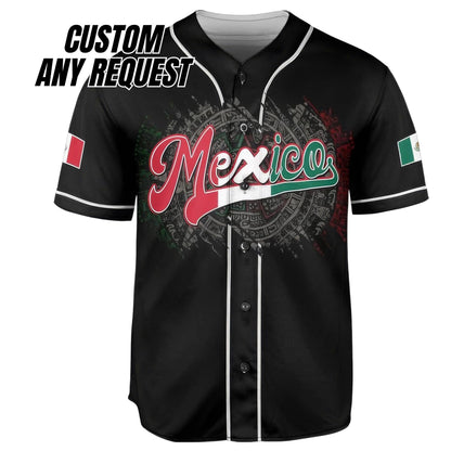 Personalized Baseball Jersey Mexico,Custom Team Name Number Mexican Jersey Shirt for Men Women Youth Kid Game Day Outfit For Mexico Fans B2