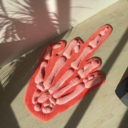 3D Skeleton Hand Rug: Modern Tufted Accent Rug