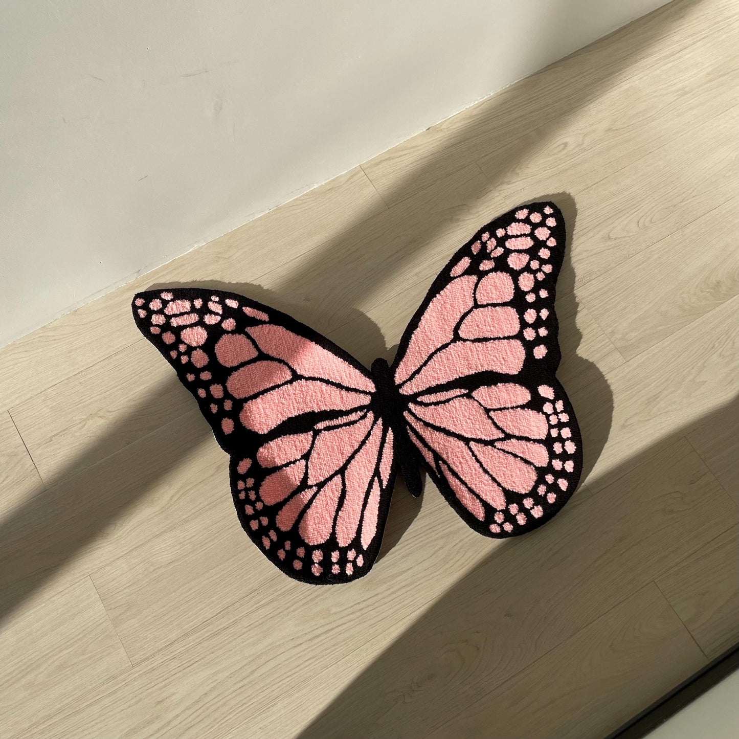 Handmade Tufted Butterfly Rug: Gift for Daughter, Girlfriend, Sister