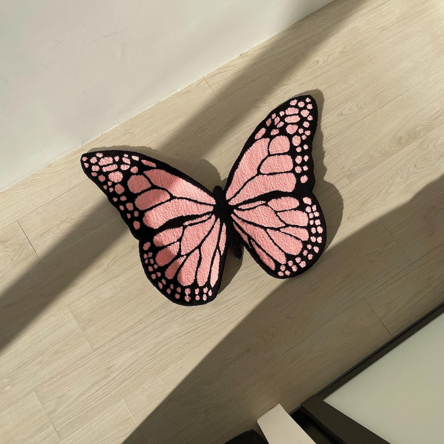 Handmade Tufted Butterfly Rug: Gift for Daughter, Girlfriend, Sister