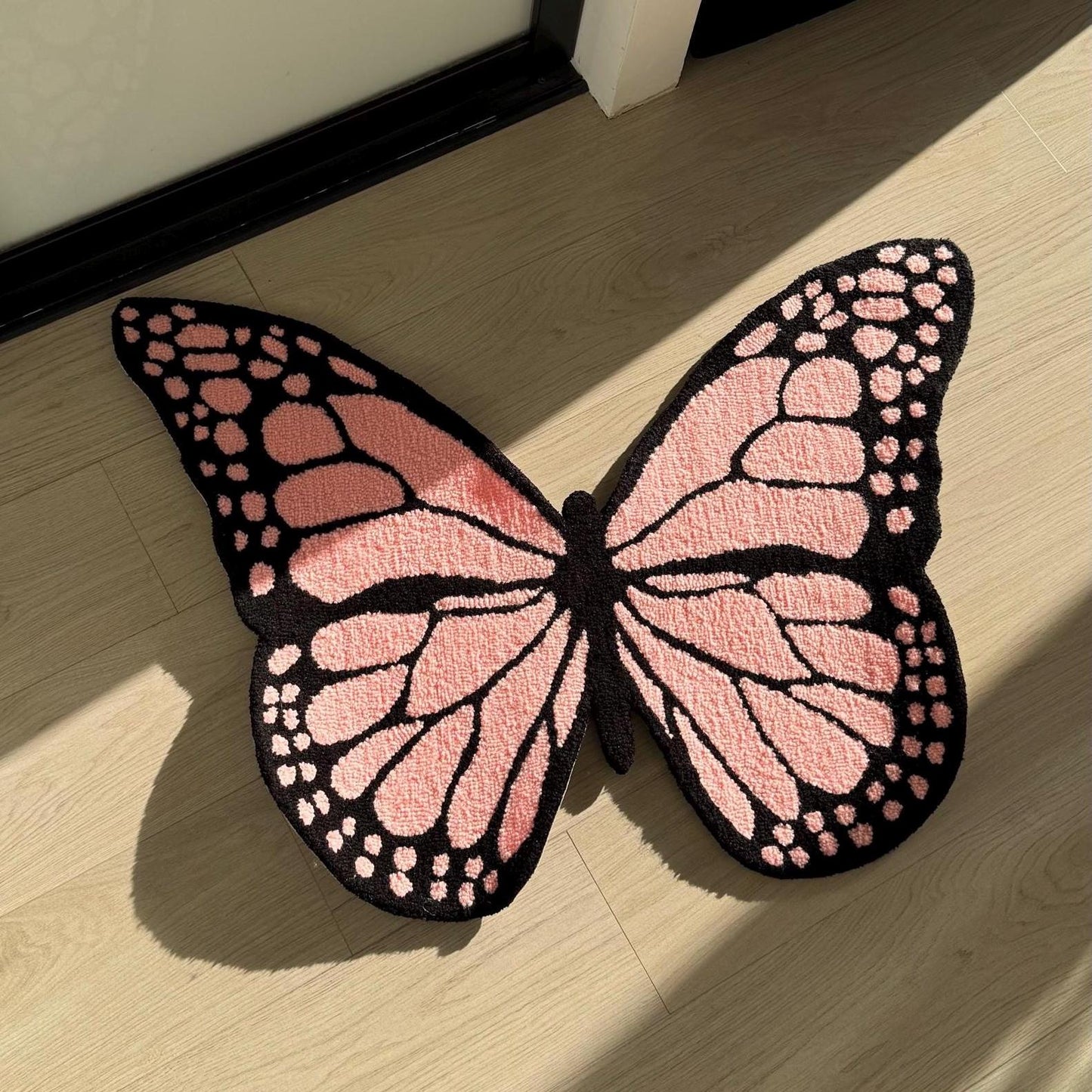 Handmade Tufted Butterfly Rug: Gift for Daughter, Girlfriend, Sister