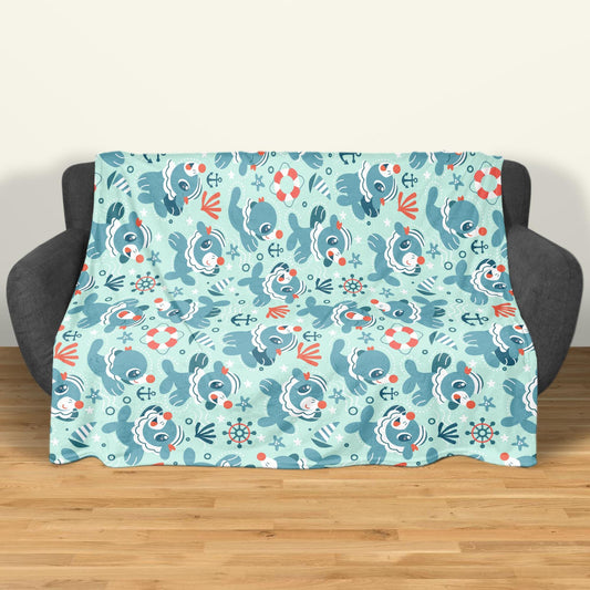 Popplio Fleece Blanket Home Decor Throw Blanket Bedroom Decor Baby Blanket Cute Cotton Blanket Popplio Blanket Gifts