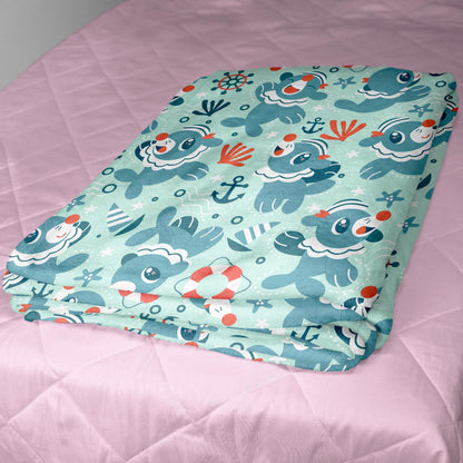 Popplio Fleece Blanket Home Decor Throw Blanket Bedroom Decor Baby Blanket Cute Cotton Blanket Popplio Blanket Gifts