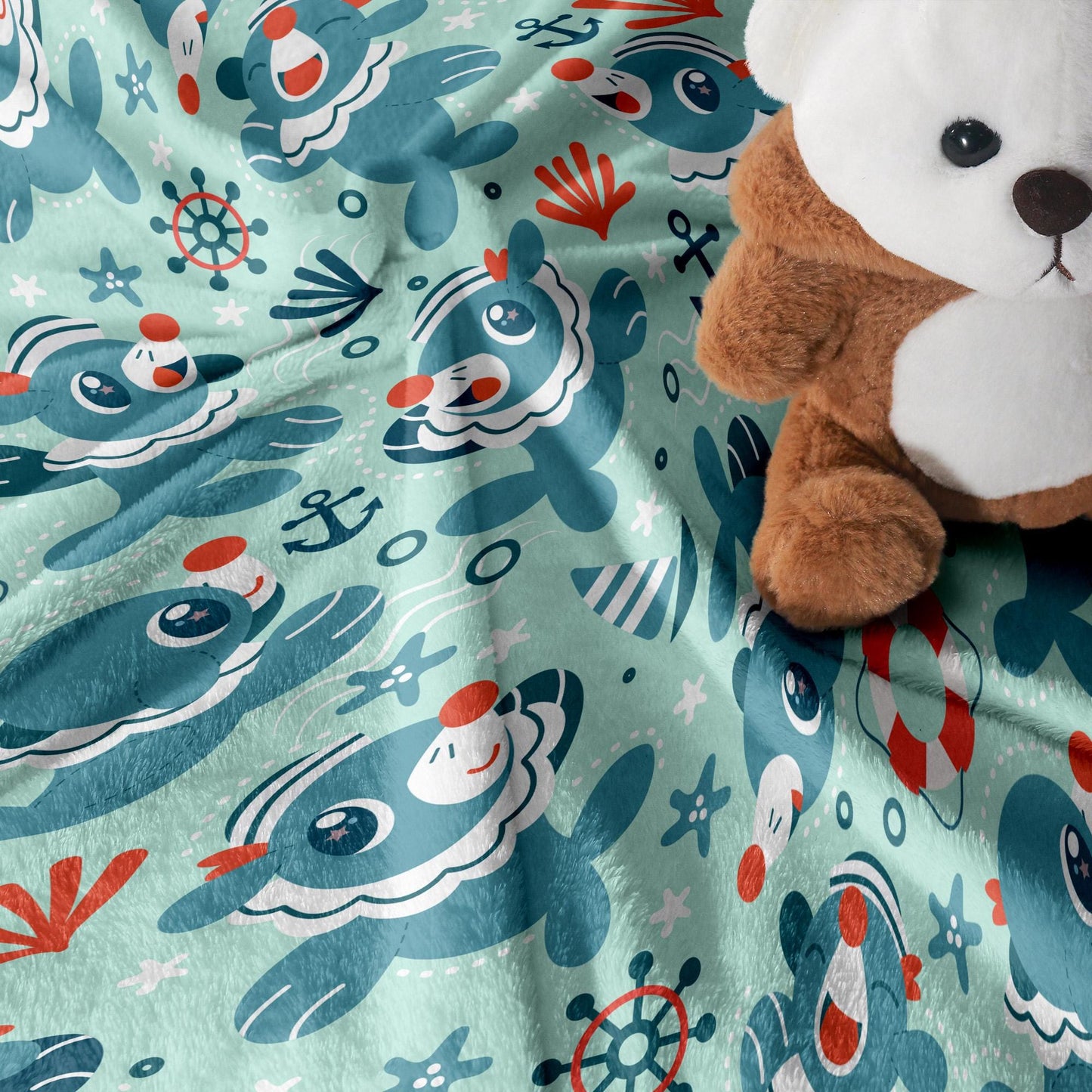 Popplio Fleece Blanket Home Decor Throw Blanket Bedroom Decor Baby Blanket Cute Cotton Blanket Popplio Blanket Gifts