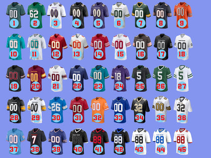 Custom Football Jersey, Personalized American Football Jerseys Name Number Logo, Embroidery Wedding  Gifts for Men Women Kids Toddler Fan