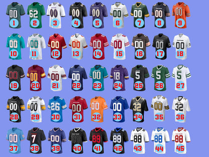 Custom Football Jersey, Personalized Name Number Logo, Embroidery football Shirts  Wedding Jersey Gifts for Men Women Kids Toddler Fan