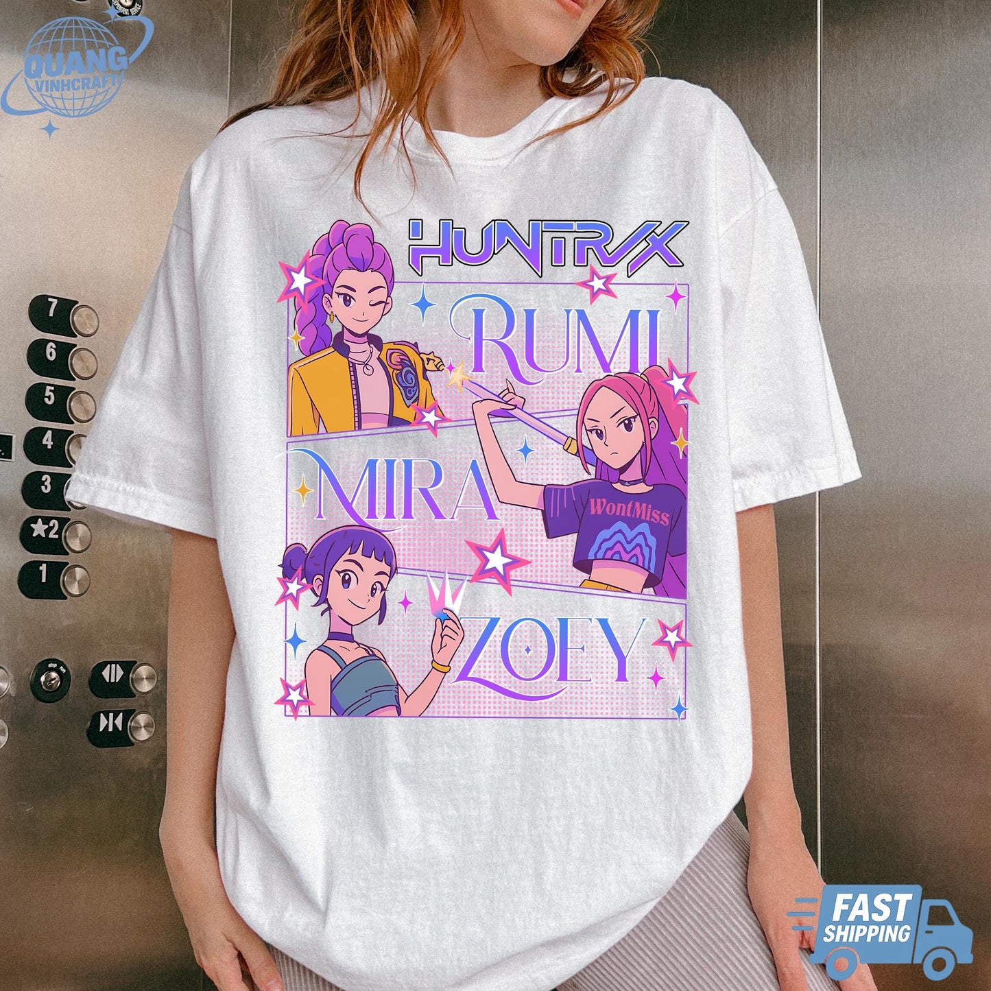 Kpop Huntrix Shirt, Kpop Demon Hunters Shirt, Kpop Huntrix Tee, Mira, Rumi, Zoey, Derpy Tiger Tee, Gift for Huntrix fans, Saja Boys Fans