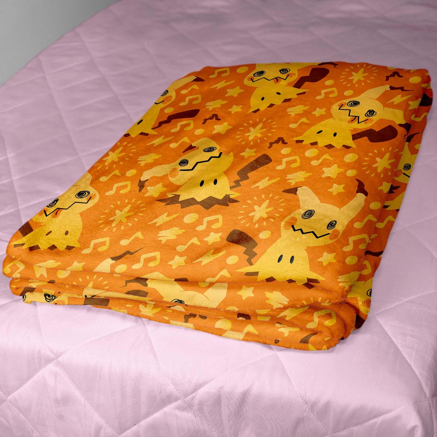 Mimikyu Fleece Blanket, Cute Ghost Throw Blanket, Cozy Cotton Blanket, Halloween Baby Gift, Kawaii Home Decor, Mimikyu Blanket Gifts