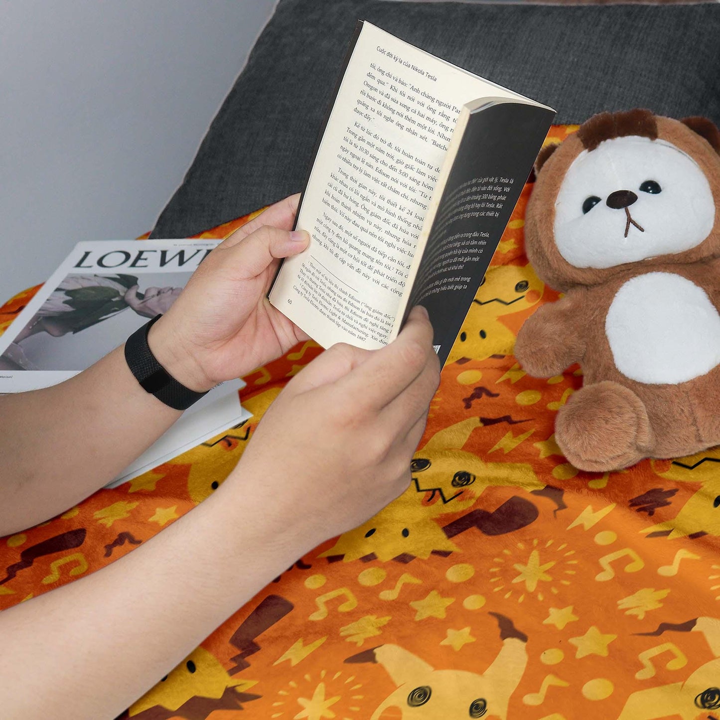 Mimikyu Fleece Blanket, Cute Ghost Throw Blanket, Cozy Cotton Blanket, Halloween Baby Gift, Kawaii Home Decor, Mimikyu Blanket Gifts