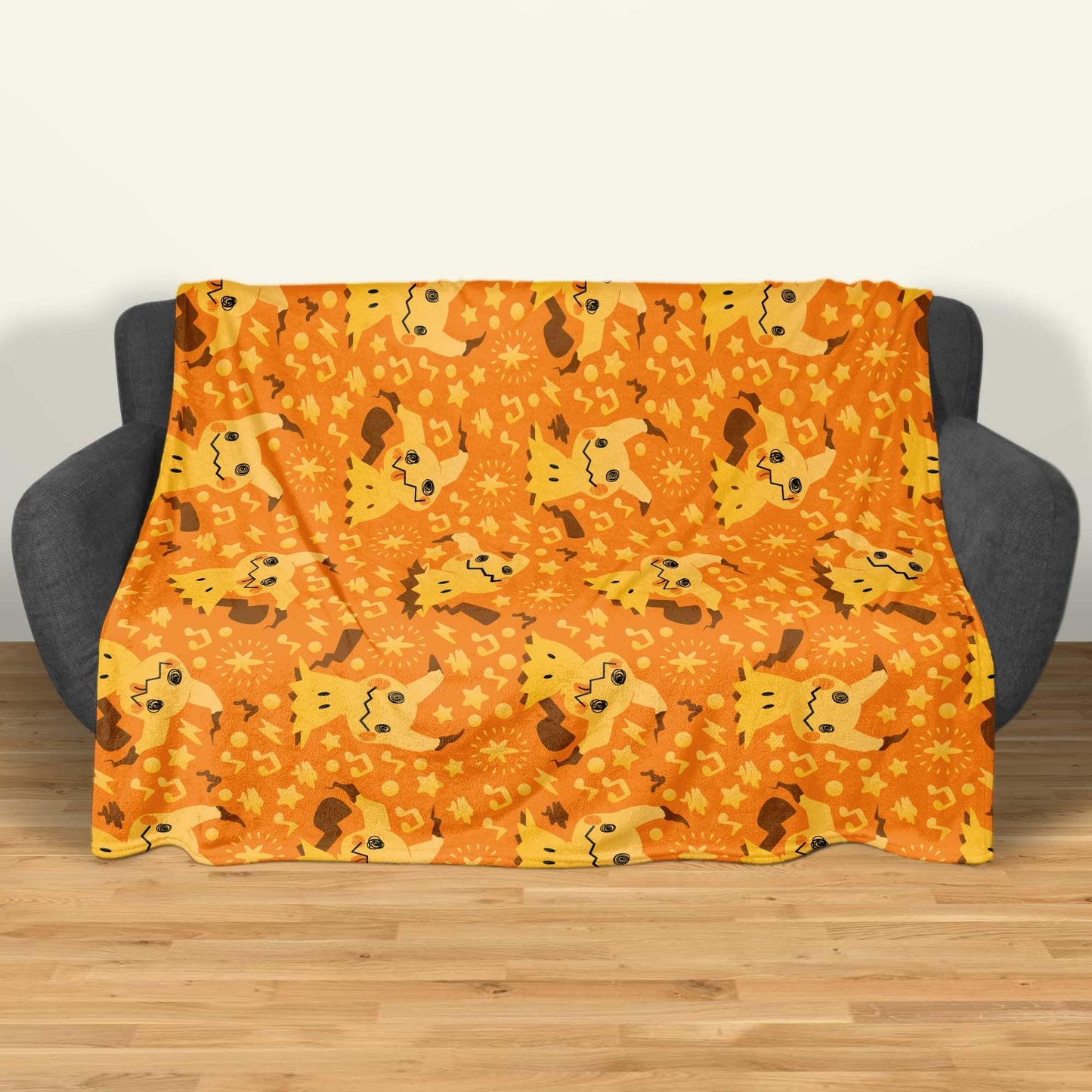 Mimikyu Fleece Blanket, Cute Ghost Throw Blanket, Cozy Cotton Blanket, Halloween Baby Gift, Kawaii Home Decor, Mimikyu Blanket Gifts