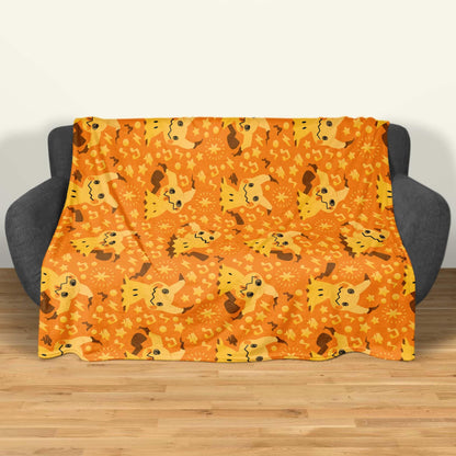 Mimikyu Fleece Blanket, Cute Ghost Throw Blanket, Cozy Cotton Blanket, Halloween Baby Gift, Kawaii Home Decor, Mimikyu Blanket Gifts