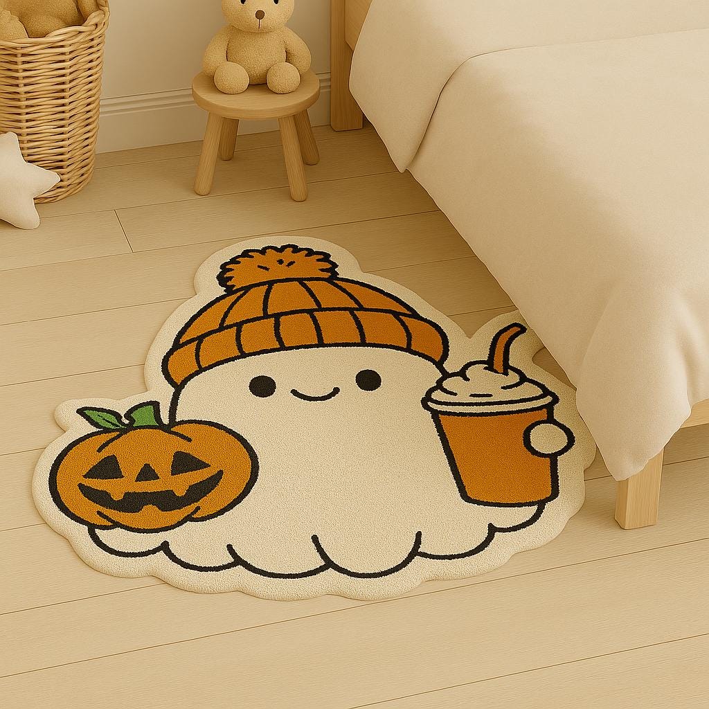 Pumpkin Rug, Halloween Rug, Tufted Look Rug, Halloween Decor, Gift For Halloween, Rugs For Living Room, Non Slip Rug, Home Decor Carpet