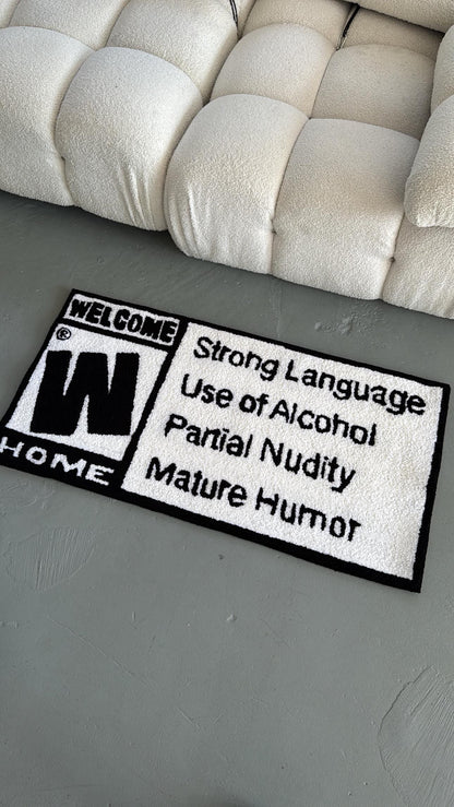 Tufted Welcome Home Rug: Funny Entryway Decor