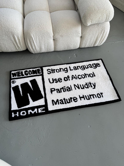 Tufted Welcome Home Rug: Funny Entryway Decor