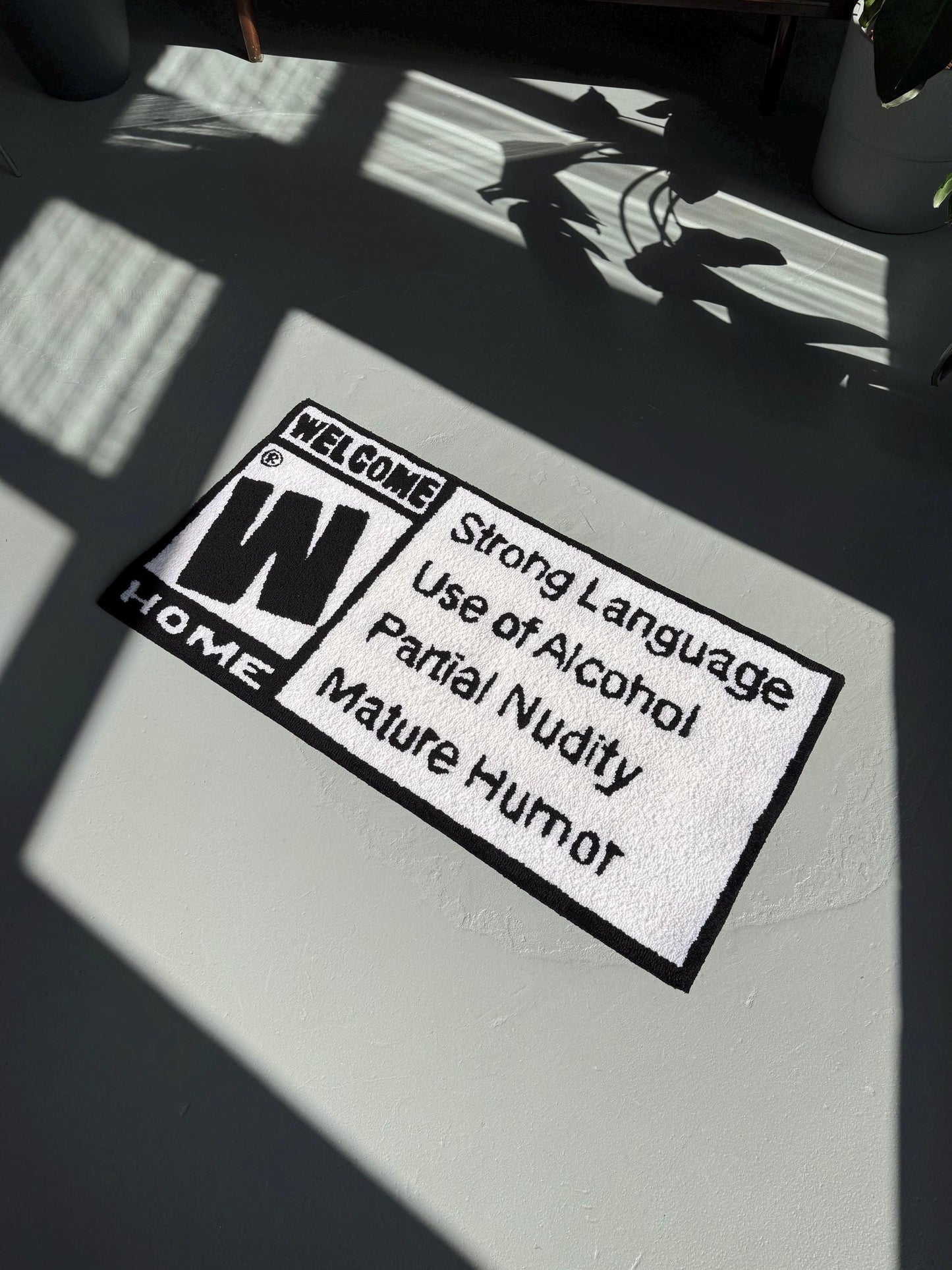 Tufted Welcome Home Rug: Funny Entryway Decor