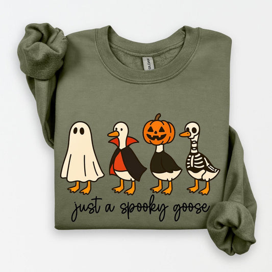 Just a Spooky Goose Halloween Shirt, Funny Halloween Goose Shirt, Goose in Halloween Costumes Shirt, Cute Horror Shirt, Spooky Goose Shirt