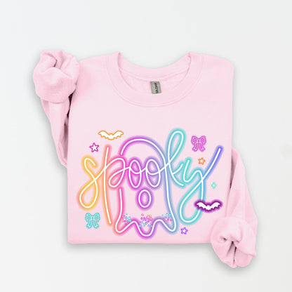 Cute Colorful Neon Spooky Ghost Sweatshirt,Spooky Goose Shirt,Goose in Halloween  Costumes Tee,Halloween Sweatshirt,Halloween kid Shirt