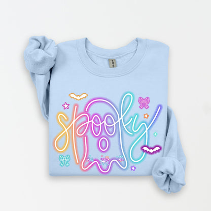 Cute Colorful Neon Spooky Ghost Sweatshirt,Spooky Goose Shirt,Goose in Halloween  Costumes Tee,Halloween Sweatshirt,Halloween kid Shirt