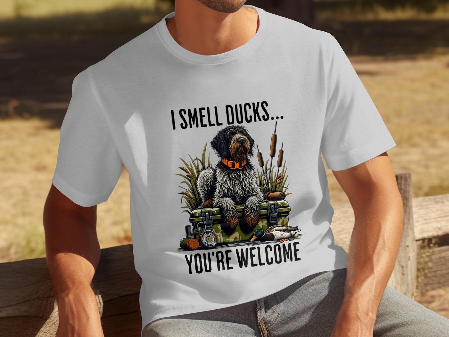 I Smell Ducks T-Shirt: Funny Hunting Dog Tee for Hunters