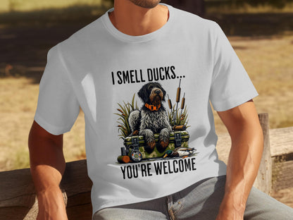 I Smell Ducks T-Shirt: Funny Hunting Dog Tee for Hunters